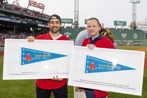 Jimmy Fund Award presentation at Fenway Park