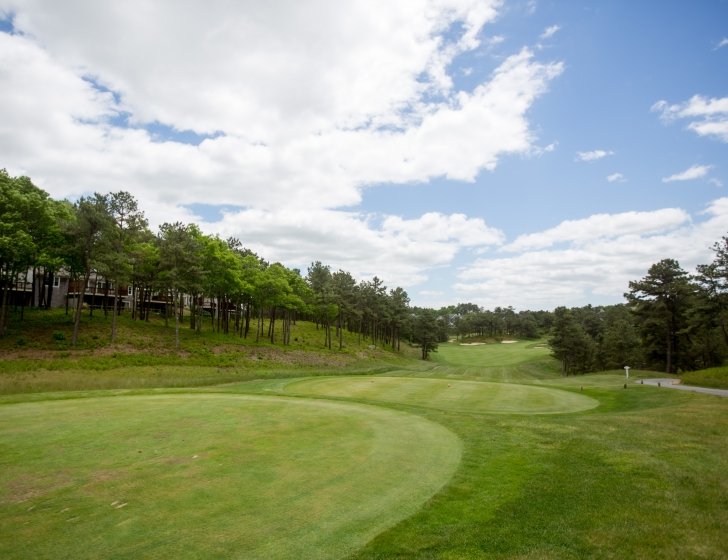 A golf course on a sunny day