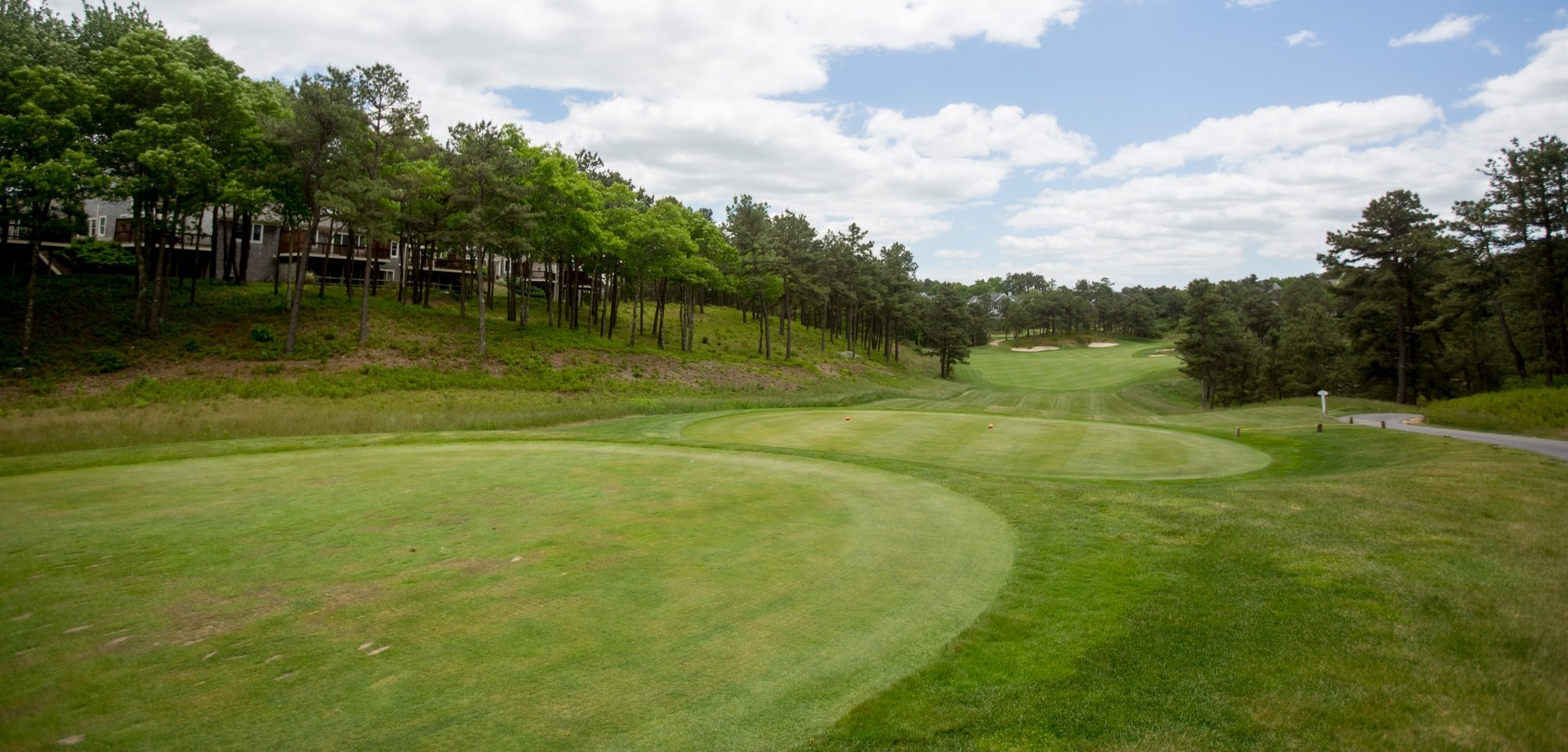 A golf course on a sunny day