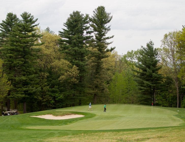 Two golfers on a golf course