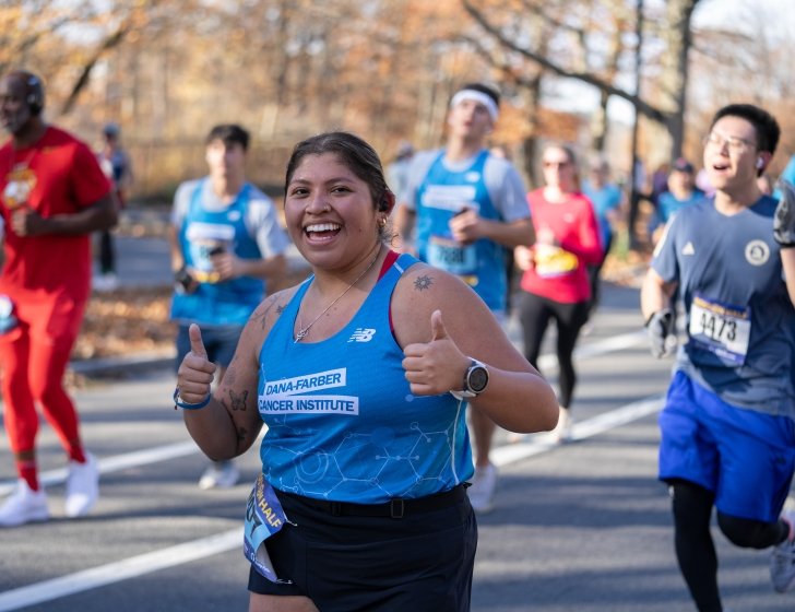 A runner for the Dana-Farber team