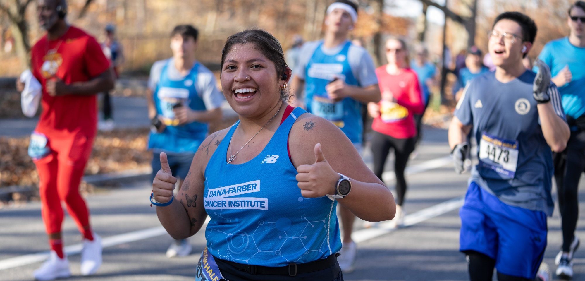 A runner for the Dana-Farber team