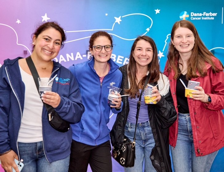 Four people with ice cream at the Jimmy Fund Scooper Bowl