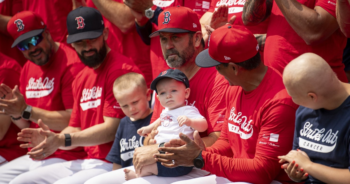 Red Sox players with Dana-Farber patients