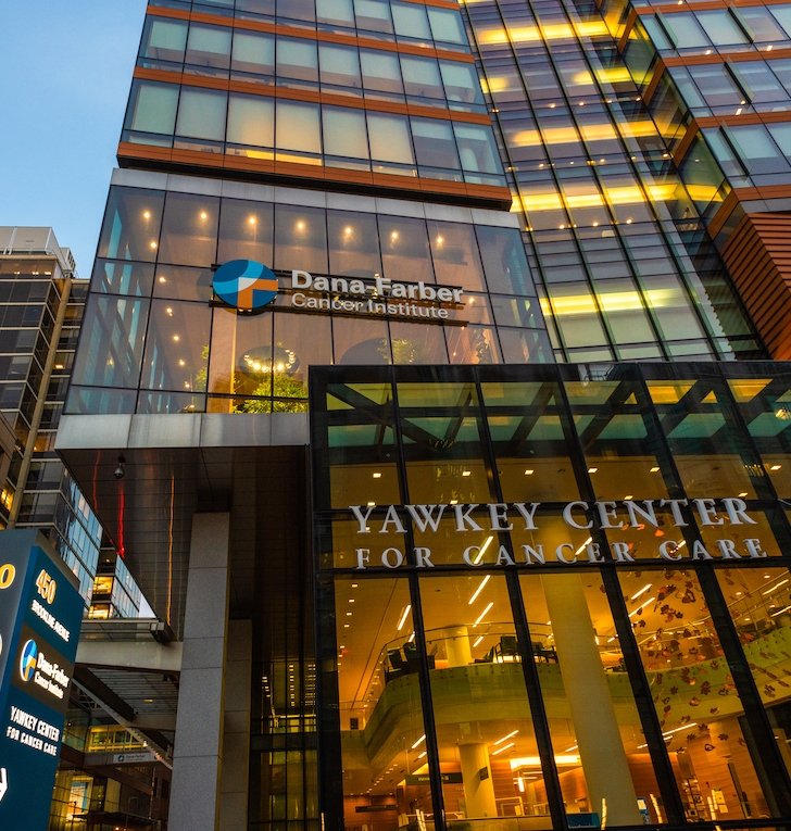 The outside of the Yawkey Center for Cancer Care