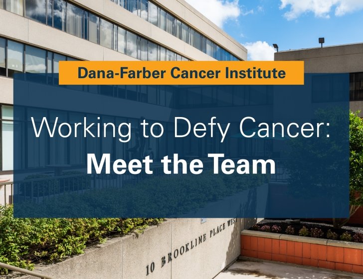 Working to Defy Cancer: Meet the Team graphic