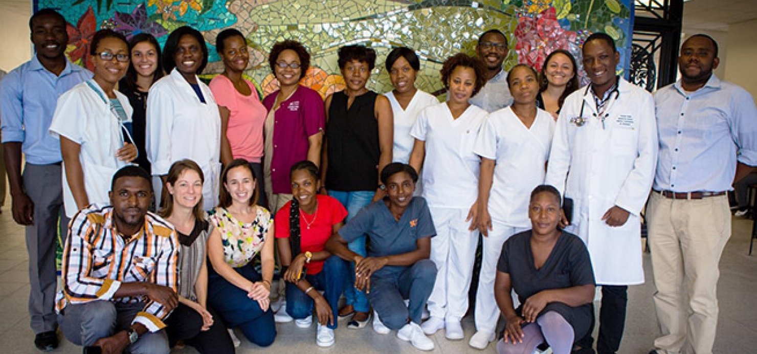 A group of doctors and staff in Haiti