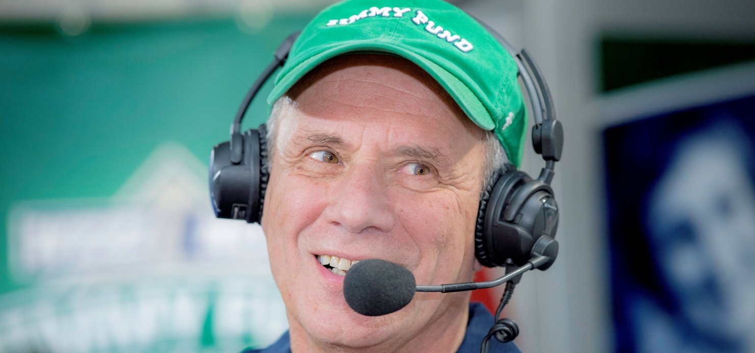 Larry wearing a headset at a past Radio-Telethon