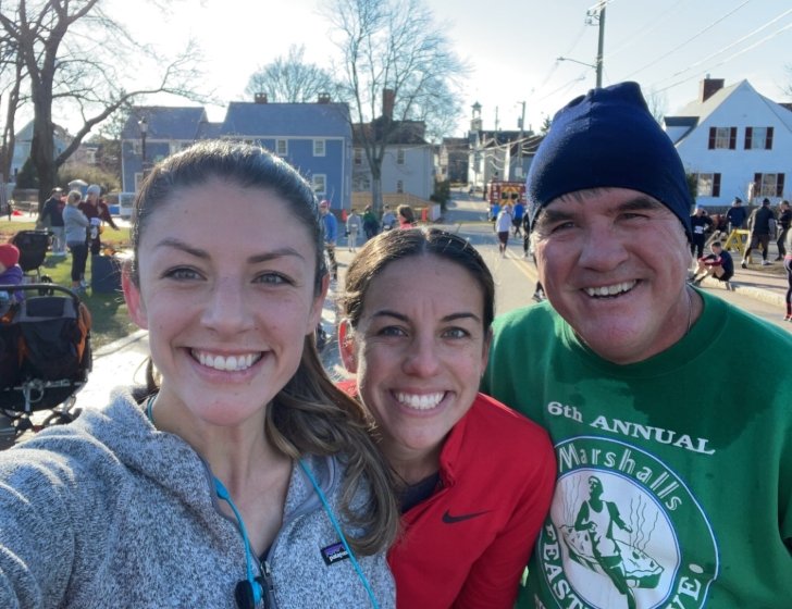 John at a race with his daughters
