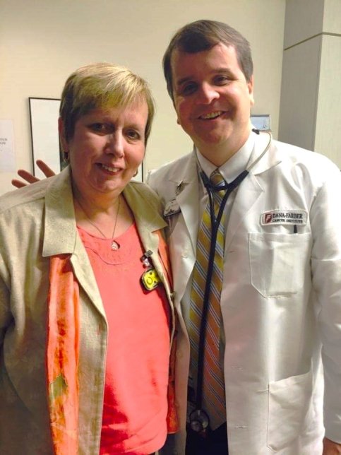 Cindy stands with Dr. Cleary