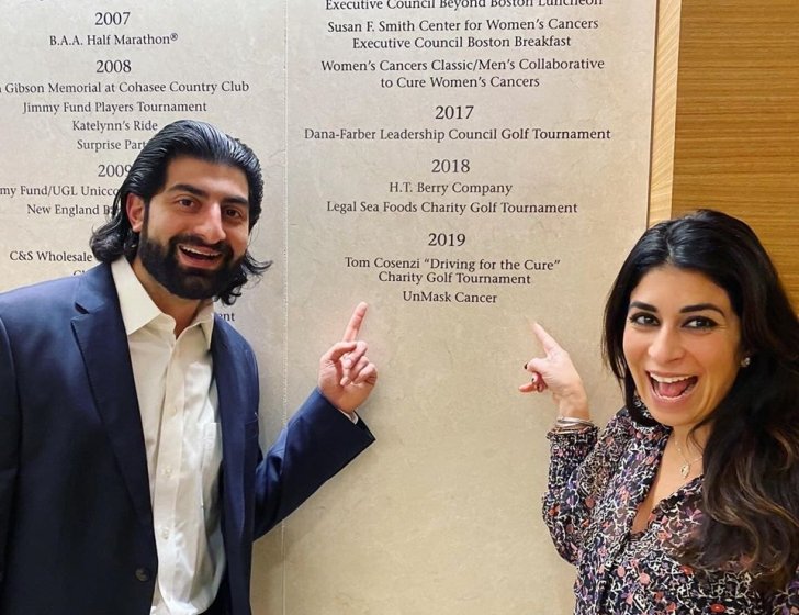 Carla and Tommy at the Institute Benefactors Wall