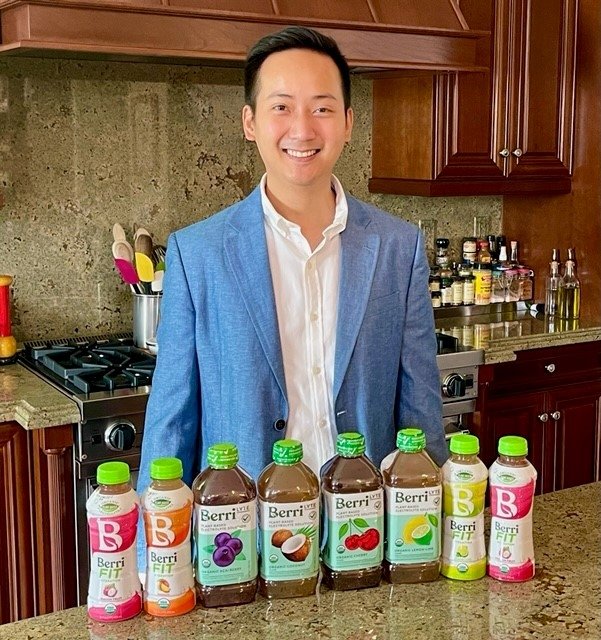 Jerome with Berri Organics bottles
